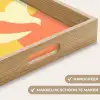 Vogels - Cirkels - Geel Dienblad Rechthoek middel -USP_HandgreepNL