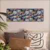 Pastel - Viooltjes - Groen - Patroon canvas 2cm klein 828 -sfeer1