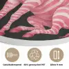 Zebra - Roze - Gestreept Akoestische PET Vilt - Rond klein -closeup_NL