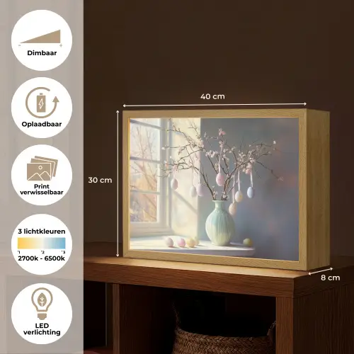 Stilleven - Vaas - Paastak Light Box met batterij (Wandlamp) middel -USP_websiteoverzichtNL