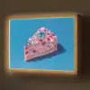 Taart - Edelstenen - Glitters - Roze Light Box met batterij (Wandlamp) middel -z3d_website