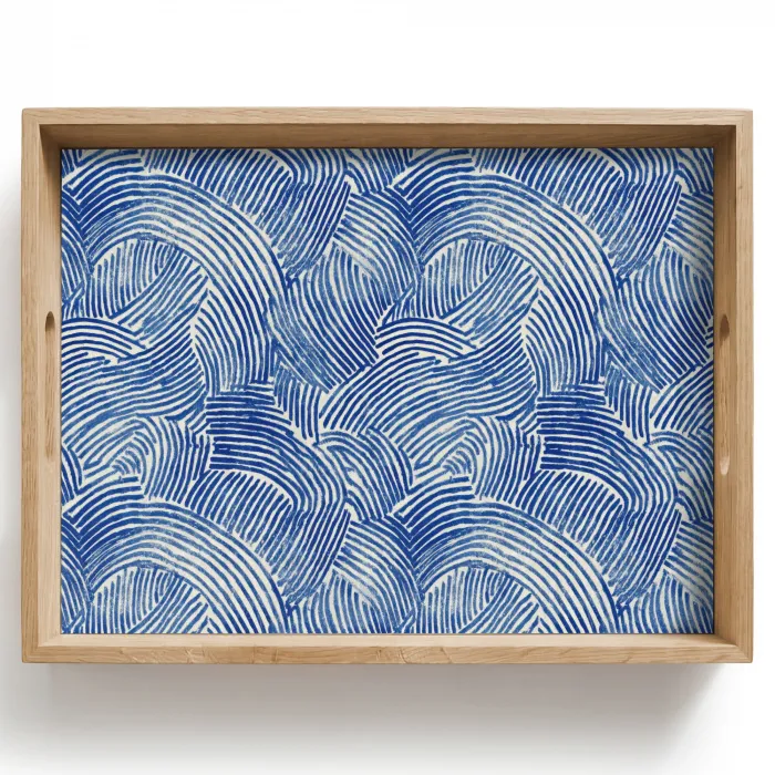 Modern - Abstract - Blauw Dienblad Rechthoek middel 911 -z3d_shopping