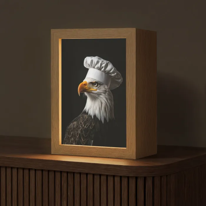 Arend -Amerika - Koksmuts - Vogel - Stoer Light Box met kabel (Tafellamp) klein -z3d_website