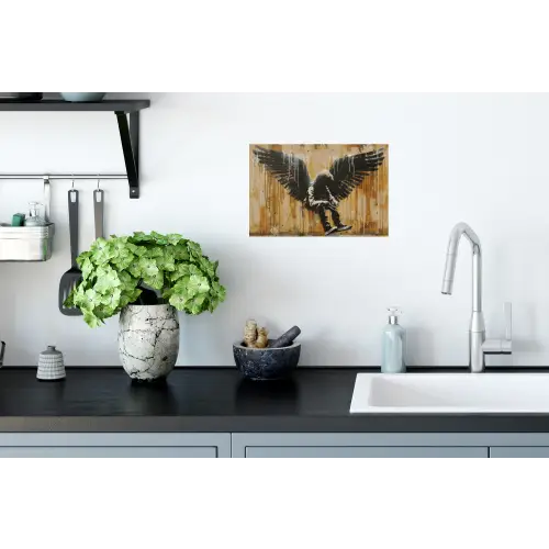 Graffiti - Kunst - Vleugels - Street art - Banksy Muursticker klein -keuken