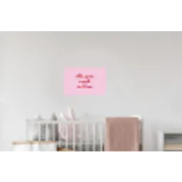 Tekst - Roze - Love - Hart Muursticker klein -kinderkamer