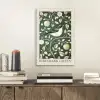 Groen - Vogel  - Bloemen aluminium wit klein -sfeer1