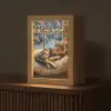 Kat - Kerst - Winter - Dier Light Box met kabel (Tafellamp) klein -z3d_website