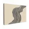 Golvend - Lijnen - Abstract - Silhouet Tuinposter op houten frame 2 cm dik klein -3d