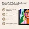 Portret - Vrouw - Modern Inductie beschermer vinyl 3mm middel -sfeer2