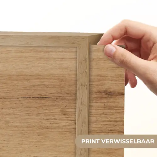 Houtlook - Bruin - Hout Light Box met batterij (Wandlamp) middel -USP_websiteprintNL
