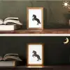 Zwart - Paard - Portret Light Box met kabel (Tafellamp) klein -sfeer3