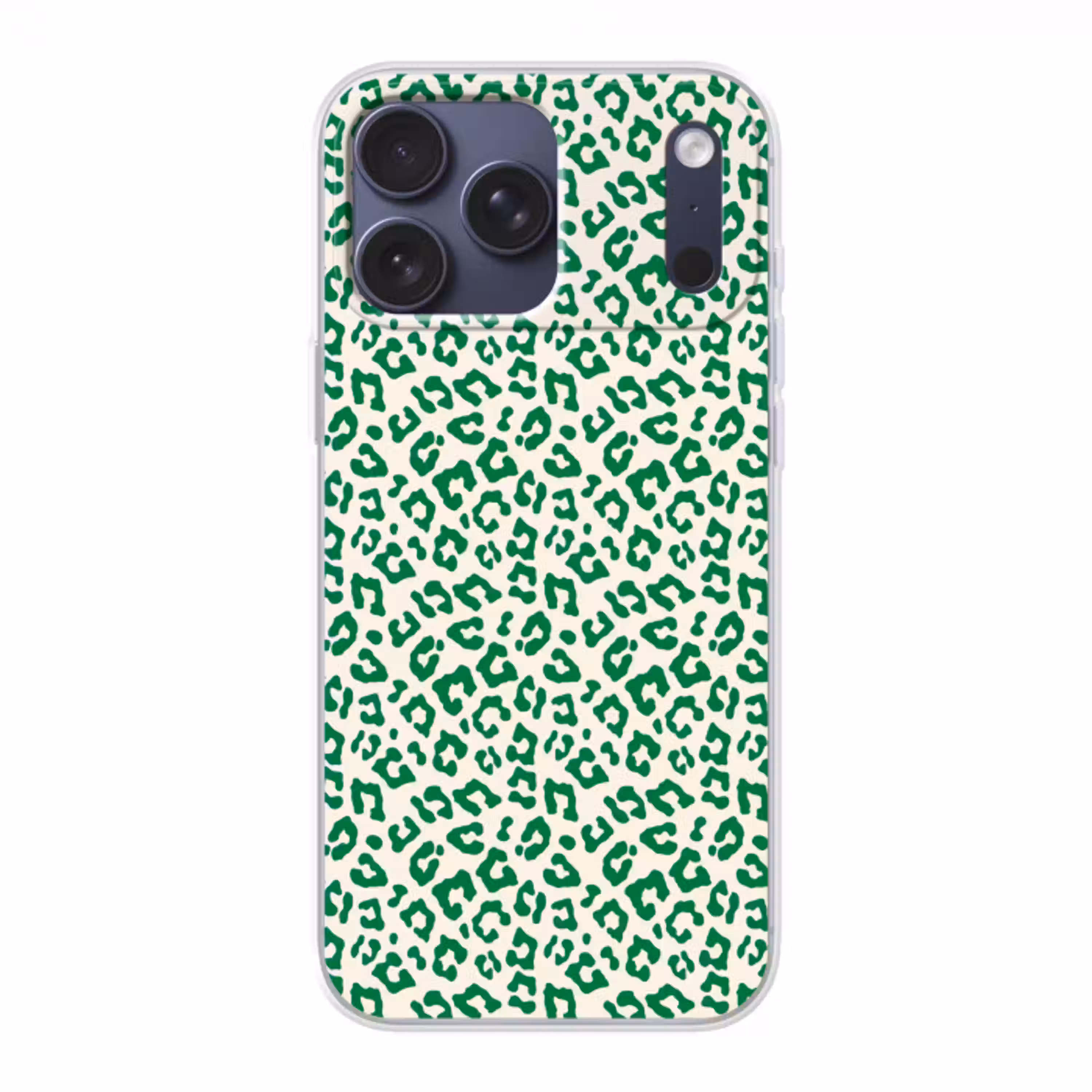 Panterprint - Groen - Beige - Dierenprint Telefoonhoesje iPhone 17 Pro Max klein -3d