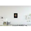 Kat in tropische street art stijl textielposter latten blank klein -kinderkamer