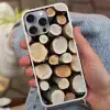 Hout - Boomstammen - Textuur Hoesje iPhone 16 Pro Max met koord klein -sfeer3