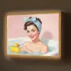 Badkamer - Eend - Blauw Light Box met batterij (Wandlamp) middel -z3d_website