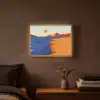 Landschap - Bergen - Zon - Zee Light Box met batterij (Wandlamp) middel -sfeer4