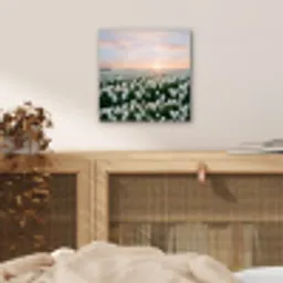 Tulpen - Landschap - Wit aluminium wit klein -sfeer3