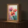 Tulpen - Lichtreflecties - Kleurverloop Light Box met kabel (Tafellamp) klein -z3d_website