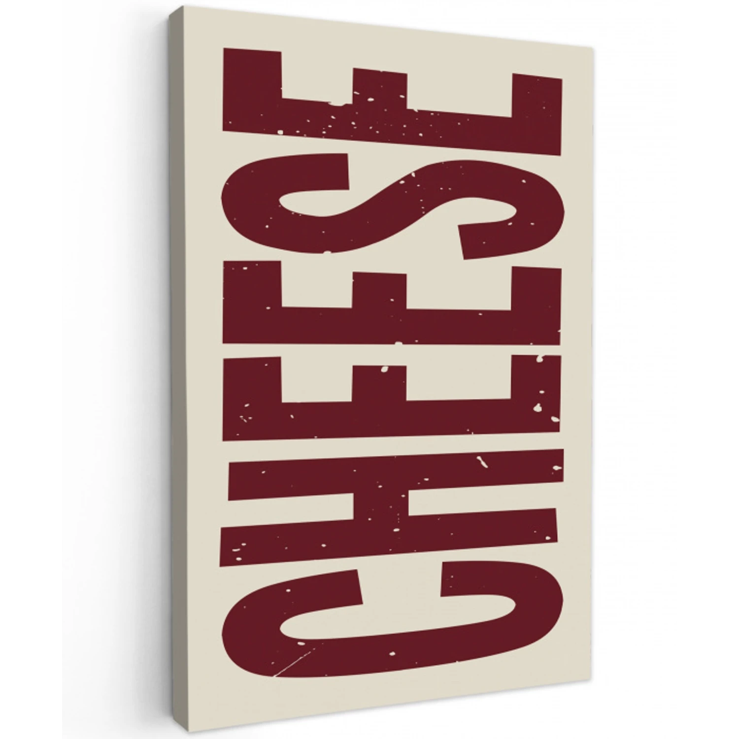 Vintage - Rood - Decoratie - Japandi Tuinposter op houten frame 2 cm dik klein -3d