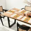 Stapel - Vormen - Geblokt - Oranje Placemat vinyl groot -zzsfeer4_Kitchenyeah-website