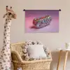 Hotdog - Steentjes - Glitters - Paars Wandkleed katoen klein -wsfeer5_kind