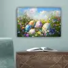 Grasveld - Eieren - Bloemen canvas 2cm klein -sfeer4