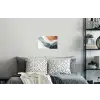 Abstract - Golven - Blauw Muursticker klein -slaapkamer