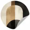 Geometrische - Vormen - Wit Wandcirkel behangsticker klein -3d