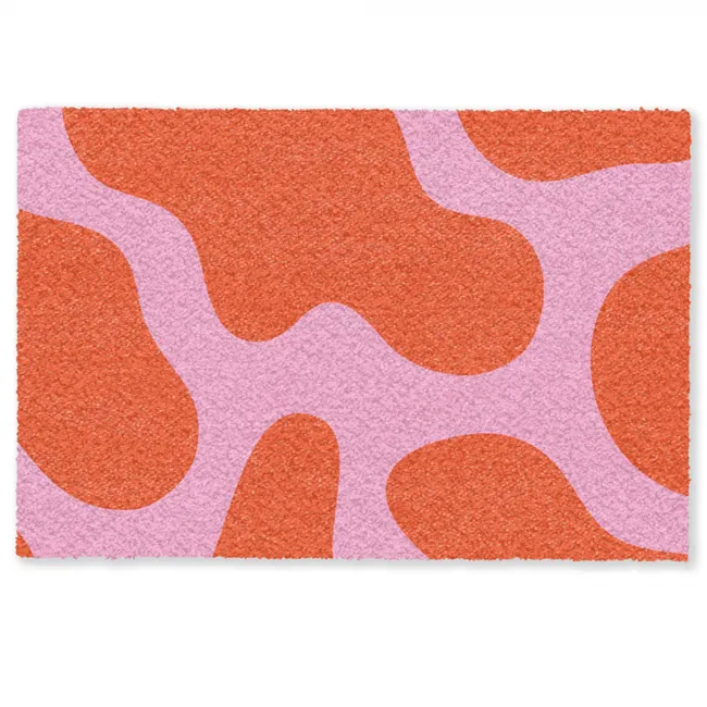 Gepersonaliseerde deurmat Vlekken - Rood - Roze - Patroon - Minimalistisch
