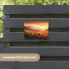 Zonnebloemen - Zonsondergang - Landschap tuinposter los doek klein -sfeer3