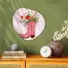 Cowboylaarzen - Roze - Boeket - Bloemen Wandcirkel Organisch Forex 3mm klein -sfeer2