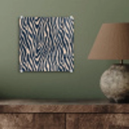Zebra - Patroon - Blauw - Beige plexiglas 5mm klein 11 -sfeer3