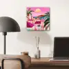 Stad - Roze - Palmbomen aluminium wit klein -sfeer5