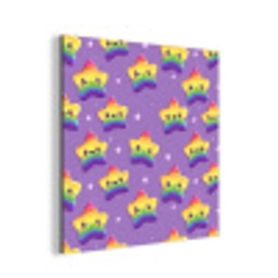 Sterren - Regenboog - Paars aluminium wit klein 46 -3d