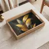 Gouden Bladcompositie – Botanische Luxe Dienblad Rechthoek middel -sfeer1