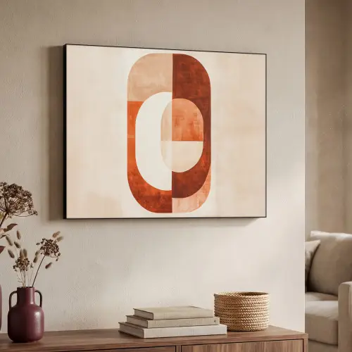 Illustratie - Abstract - Vormen - Rood Textielframe zwart klein -sfeer3