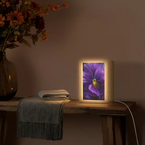 Paars - Viool - Diepte Light Box met kabel (Tafellamp) klein -sfeer4