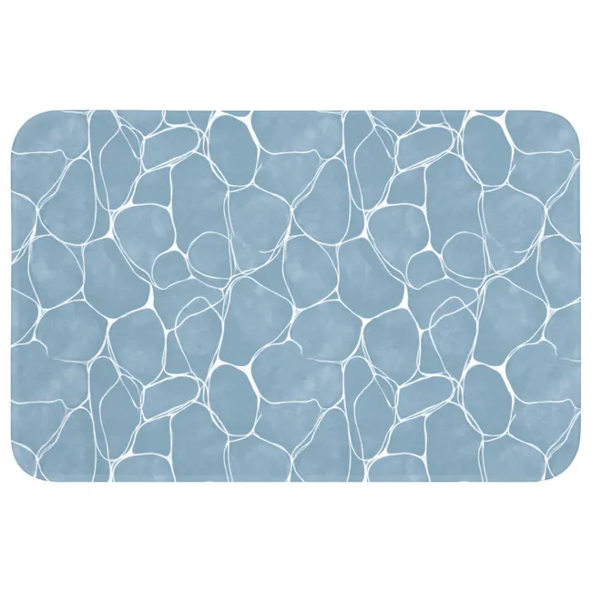 Badmat - Organisch - Patroon - Blauw