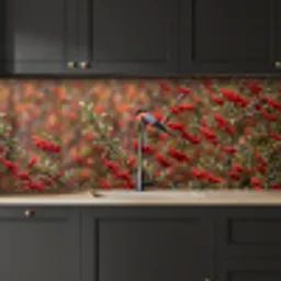 Goudvink - Bessen - Herfst - Natuur - Kleurrijk keuken achterwand 2 middel -sfeer1