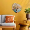 Boom - Blauw - Goud - Abstract - Modern Wandcirkel Organisch Forex 3mm klein -sfeer4