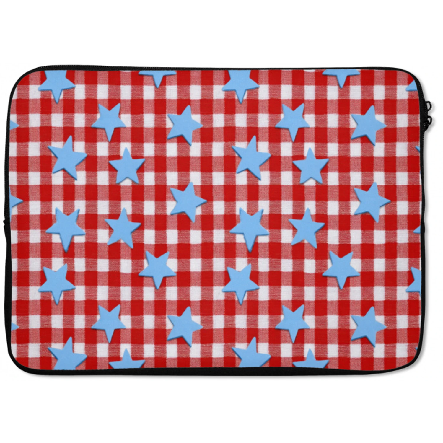 Ruit - Sterren - Rood laptophoes neopreen klein 279 -zkaufland3dotto
