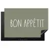 Spreuken - Bon appétit - Quotes - Eet smakelijk - Eten Inductie beschermer vinyl 3mm klein -3d