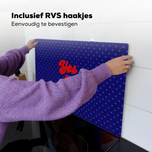 Yes fun - Rood - Blauw - Stippen Inductie beschemer met haakjes klein -ky-ophangen-nl