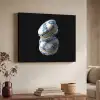 Eten - Macarons - Delfts blauw - Koekjes Textielframe zwart klein -sfeer3