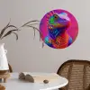 Kameleon - Dieren - Neon - Kleur Wandcirkel behangsticker klein -sfeer3