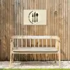 Zwart - Bestek - Rondje Tuinposter op houten frame 2 cm dik klein -sfeer4
