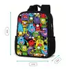 Monsters met Felle Kleuren Rugzak - Zwart middel -productfoto_formaten