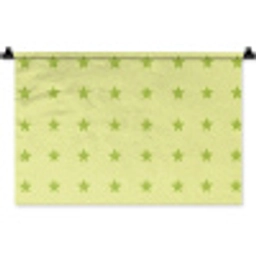 Sterren - Patroon - Groen Wandkleed katoen klein 269 -zz3d