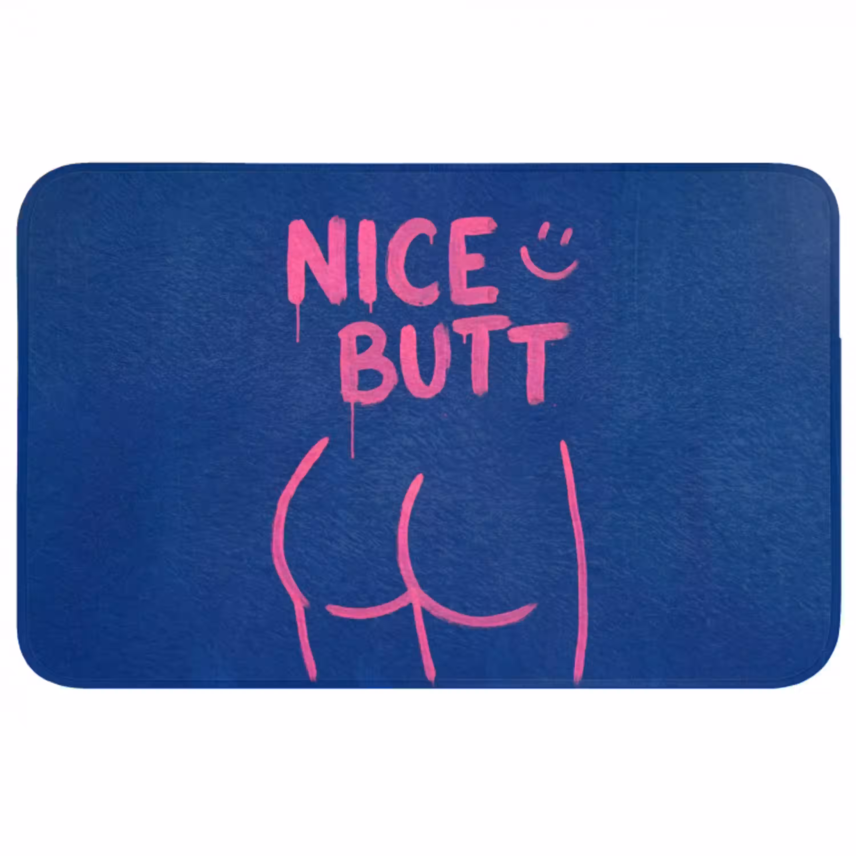 Brutaal - Grappig - Blauw Badmat middel -3d
