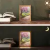 Watercolor - Natuur - Bomen - Kunst - Bloemen Light Box met kabel (Tafellamp) klein -sfeer3